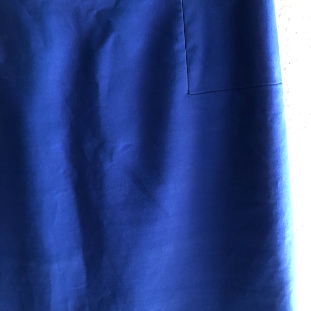 Y2K 12" J. Crew Double Serge Cobalt Blue Lined Pencil Skirt Women's size 4 - NEW - Picture 7 of 10